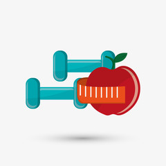 Healthy lifestyle design. Bodycare icon. Colorful illustration