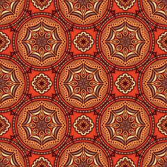 Ethnic floral seamless pattern
