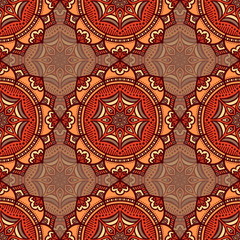 Ethnic floral seamless pattern