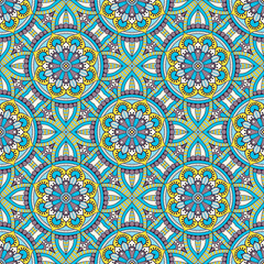 Ethnic floral seamless pattern