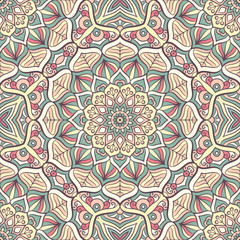 Ethnic floral seamless pattern