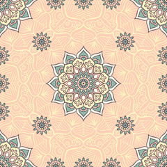 Ethnic floral seamless pattern