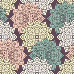 Ethnic floral seamless pattern