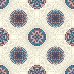 Ethnic floral seamless pattern