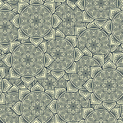 Ethnic floral seamless pattern