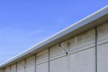 the factory building  with the blue sky day