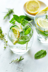 Lemon and Herb Detox Water