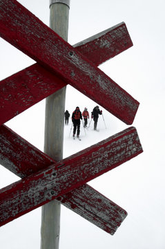 Skiers, Sweden.