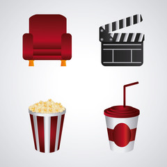 Cinema design. Movie concept. Flat illustration