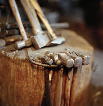 Tools in a smithy.