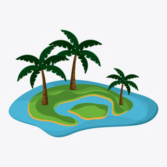 Beach design. Summer icon. Colorful illustration