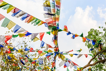 Colorful prayer flags