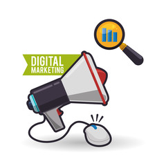 Digital marketing design. Ecommerce icon. Isolated illustration