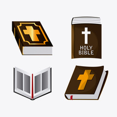 Bible design. Book icon. Flat illustration