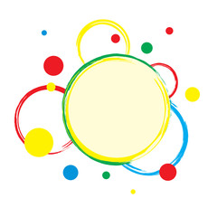 Colorful circles background with blank space