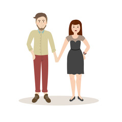 Obraz premium Couple vector illustration