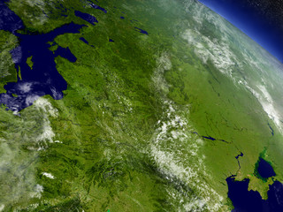 East Europe from space