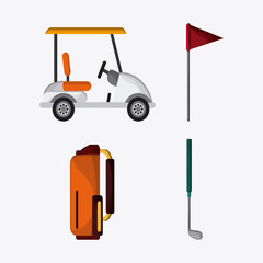 Golf design. Sport icon. Flat illustration , editable vector