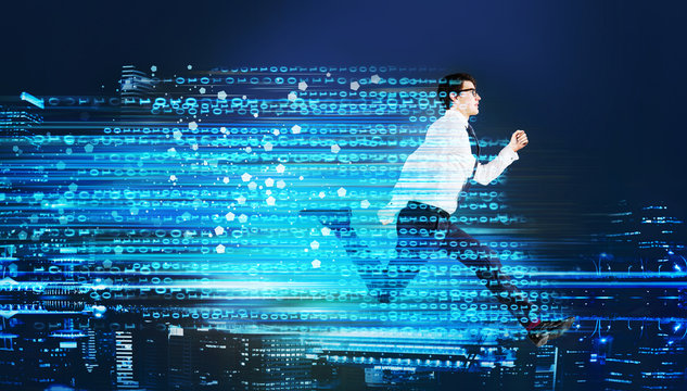 Success concept with digital code