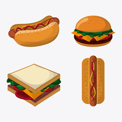 Fast food design. menu icon. Colorful illustration
