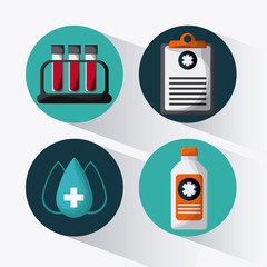 Medical care design. Health care icon. Flat illustration , editable vector