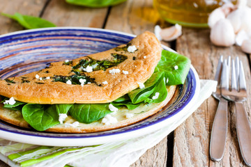 omelet with spinach and ricotta