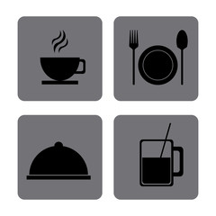 Lunch time design. Menu icon. Flat illustration , editable vector
