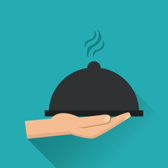Fototapeta premium Lunch time design. Menu icon. Flat illustration , editable vector