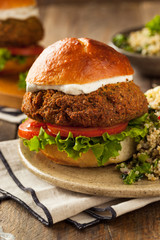 Homemade Mediterranean Falafel Burger