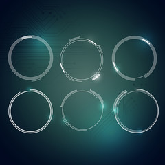 Abstract vector background with high tech circuit board Vector Illustration