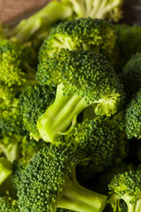 Healthy Green Organic  Raw Broccoli Florets