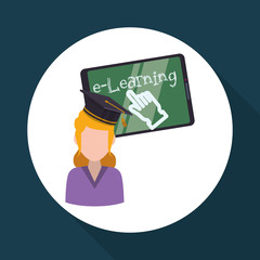 E-learning design. education icon. online concept