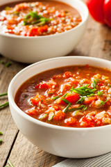 Spicy Homemade Gazpacho Soup