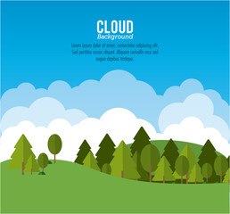 Cloud design. Wheater icon. Colorful illustration