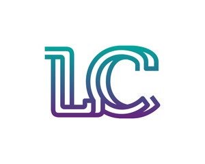 LC lines letter logo