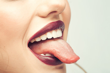 Naklejka premium Sexy female lips