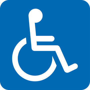 Icon pictogram wheelchair physical deficient