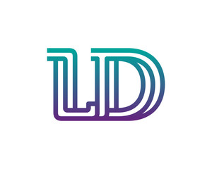 LD lines letter logo