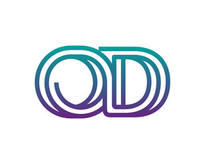 OD lines letter logo