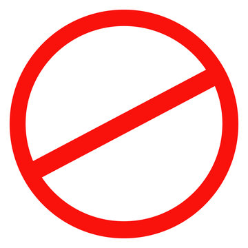 recommend clip art: Sign ban, prohibition, No Sign, No symbol, Not Allowed isolated on white background. Vector illustration