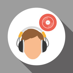 Music design. Online concept. Media illustration