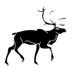 Fototapeta premium Grey deer (silhouette)2