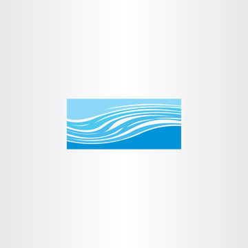 Blue River Wave Vector Icon
