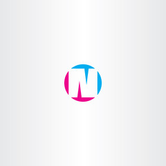 cyan magenta letter n vector symbol design element