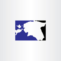 estonia logo map icon vector