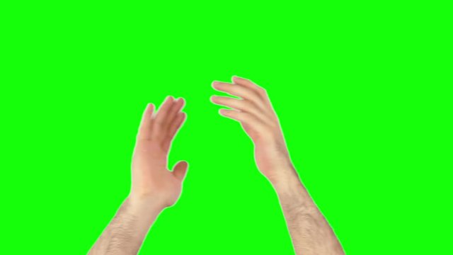 Clapping Hands on green screen 4k