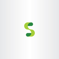 green s logo eco letter s icon vector