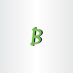 letter b green logotype logo symbol vector icon