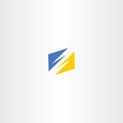 thunder yellow blue logo icon vector