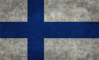 Fototapeta premium Flag of Finland with textured treatment